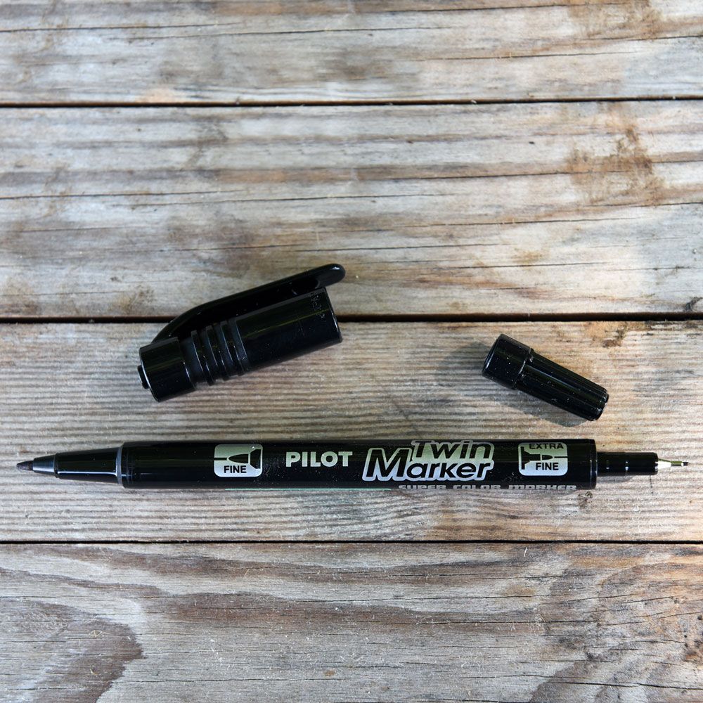 Märkpenna Twin Begreen Exklusiv permanent märkpenna med två olika bredder 