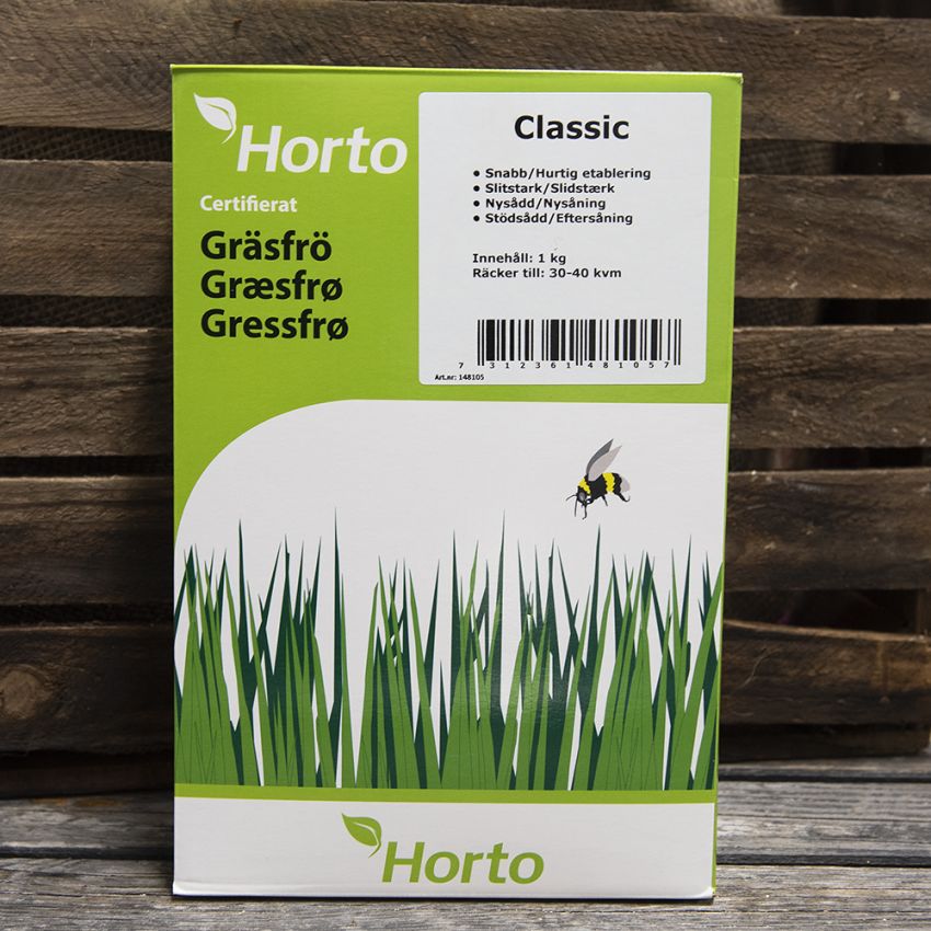 Gräsmatta Classic 1 kg, gräsfrön för en slitstark gräsmatta