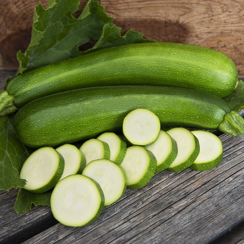 Squash F1 'Keesha' Mörkt grön med vitt/ljusgult fruktkött