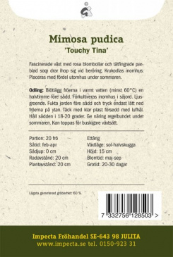 Sensitiva 'Touchy Tina' Fröpåse Impecta beskrivning