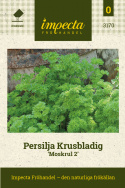Persilja Krusbladig 'Moss Curled 2', Mosskrusig. Mörkgröna, krusade blad. 