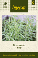 Rosmarin 'Rosy', halvbuske. Kvistar används torkade eller färska.