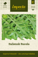 Italiensk rucola, Finflikiga blad i täta rosetter. Intensiv och pepprig smak