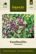 Kanelbasilika Cinnamon, kaneldoftande. Används till te, dessert och grytor.