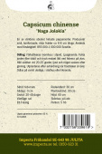 Havannapeppar Naga Jolokia fröpåse baksida Impecta