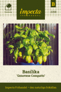 Basilika Genovese Compatto, Mild sallatbasilika med ljusgröna, aromatiska blad