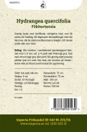 Flikhortensia, Buske med mörkgröna blad, som får vacker röd höstfärg