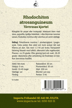 Törnrosas Kjortel Impecta Fröpåse odlingsinstruktion