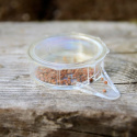  Sådosa av genomskinlig plast för enkel dosering av fröer vid sådd. 