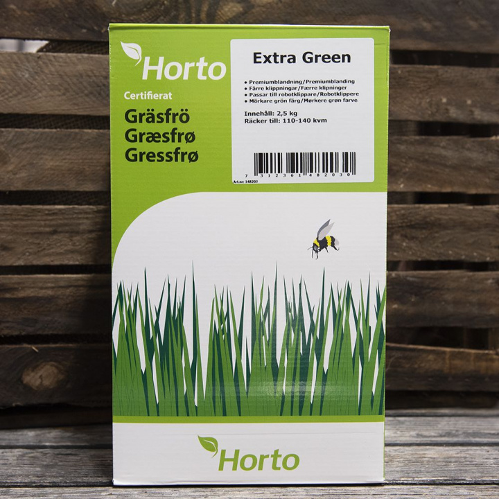 Gräsmatta Extra Green 2,5 kg, gräsfrön till din gräsmatta