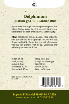 Trädgårdsriddarsporre F1 'Guardian Blue