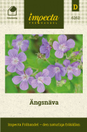 Ängsnäva, Blåvioletta, 3-4 cm stora, öppna blommor med ljust rosavita nerver.