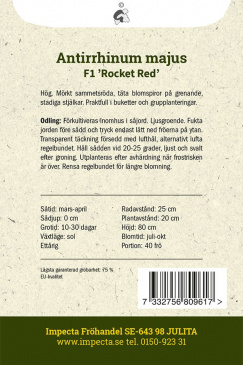 Lejongap F1 'Rocket Red' Impecta odlingsanvisning