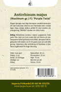 Lejongap F1 ''Purple Twist''. Höga blomspiror i vitt med hallonröda strimmor.