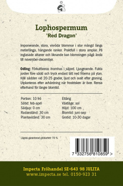 Lejongapsranka 'Red Dragon' Impecta odlingsanvisning