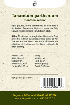 Trädgårdsmattram 'Santana Yellow' Impecta odlingsanvisning