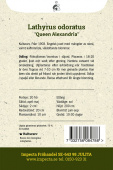 Luktärt ''Queen Alexandria'' fröpåse baksida Impecta
