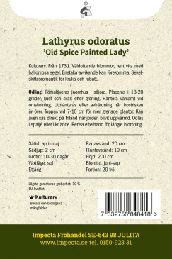 Luktärt 'Old Spice Painted Lady' Impecta odlingsanvisning