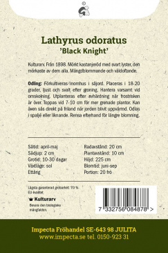 Luktärt 'Black Knight' Impecta odlingsanvisning