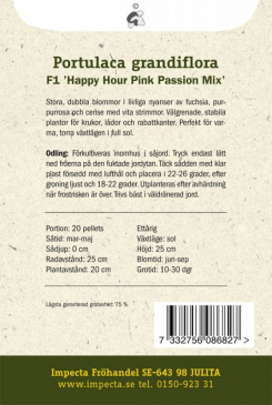 Praktportlak F1 'Happy Hour Pink Passion Mix' Impecta odlingsanvisning