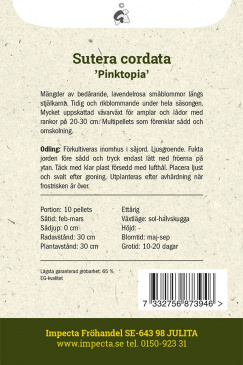 Snöflinga ''Pinktopia'' fröpåse baksida Impecta