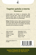 Stor Hybridtagetes ''Konstance'' mahognyröda, fyllda blommor, gula stänk i mitt