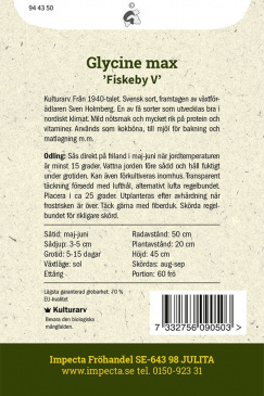 Sojaböna 'Fiskeby V' Impecta odlingsanvisning