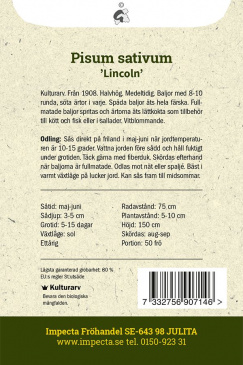 Märgärt ''Lincoln'' Impecta odlingsanvisning