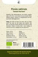 Sockerärt 'Sweet Horizon', Helt trådfria, ljusgröna baljor med mycket söt smak.
