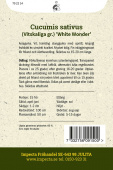 Vit Slanggurka 'White Wonder' fröpåse baksida Impecta