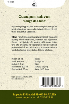 Slanggurka 'Longo da China' Impecta odlingsanvisning