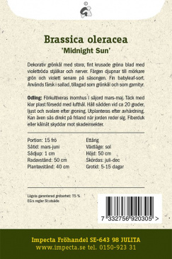 Grönkål 'Midnight Sun' Impecta odlingsanvisning