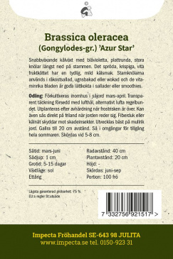 Kålrabbi 'Azur Star' Impecta odlingsanvisning