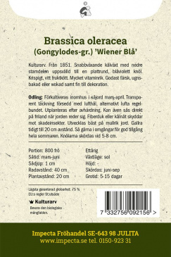 Kålrabbi 'Wiener Blå' Impecta odlingsanvisning