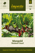 Mangold 'Rhubarb Chard', Intensivt rödstjälkig. Högproducerande, dekorativ, god.