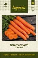 Sommarmorot 'Touchon', perfekt till morotsjuice, färskkonsumtion och till infrysning. Kan krukodlas och skördas tidigt som minimorötter.