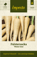 Palsternacka 'White Gem', Halvlånga, vitgulskaliga rötter av bra kvalité. 