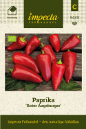Spetspaprika 'Roter Augsburger', Tidig och odlingssäker, särskilt bra för nordiskt klimat.