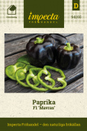 paprika F1 Mavras, svart  med krispigt, klargrönt fruktkött