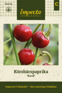 Körsbärspaprika ''Korál'' röda runda små chilifrukter