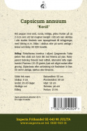 Körsbärspaprika ''Korál'' röda runda små chilifrukter
