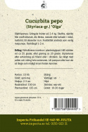 Nakenfröpumpa 'Olga', Gröngula frukter. Skalfria, oljerika frön med nötig smak.