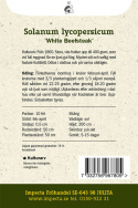 Bifftomat 'White Beefsteak' stor citrongul tomat med randig struktur