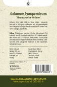 Bifftomat 'Brandywine Yellow' fröpåse baksida Impecta