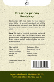 Salladssenap 'Bloody Mary' fröpåse baksida Impecta