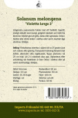 Aubergin ''Violetta lunga 3'' Impecta odlingsanvisning